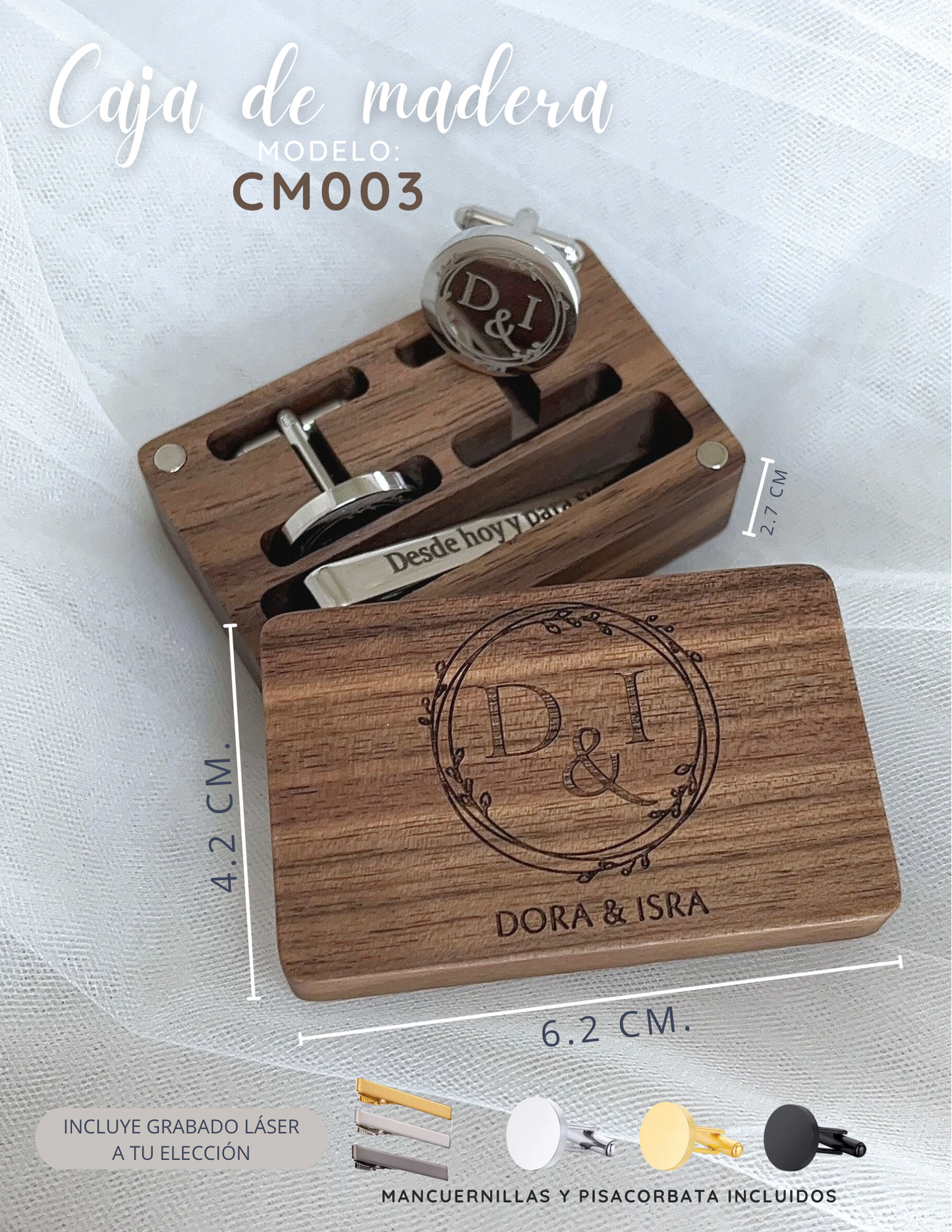 CAJA DE MADERA PERSONALIZADA: CM003